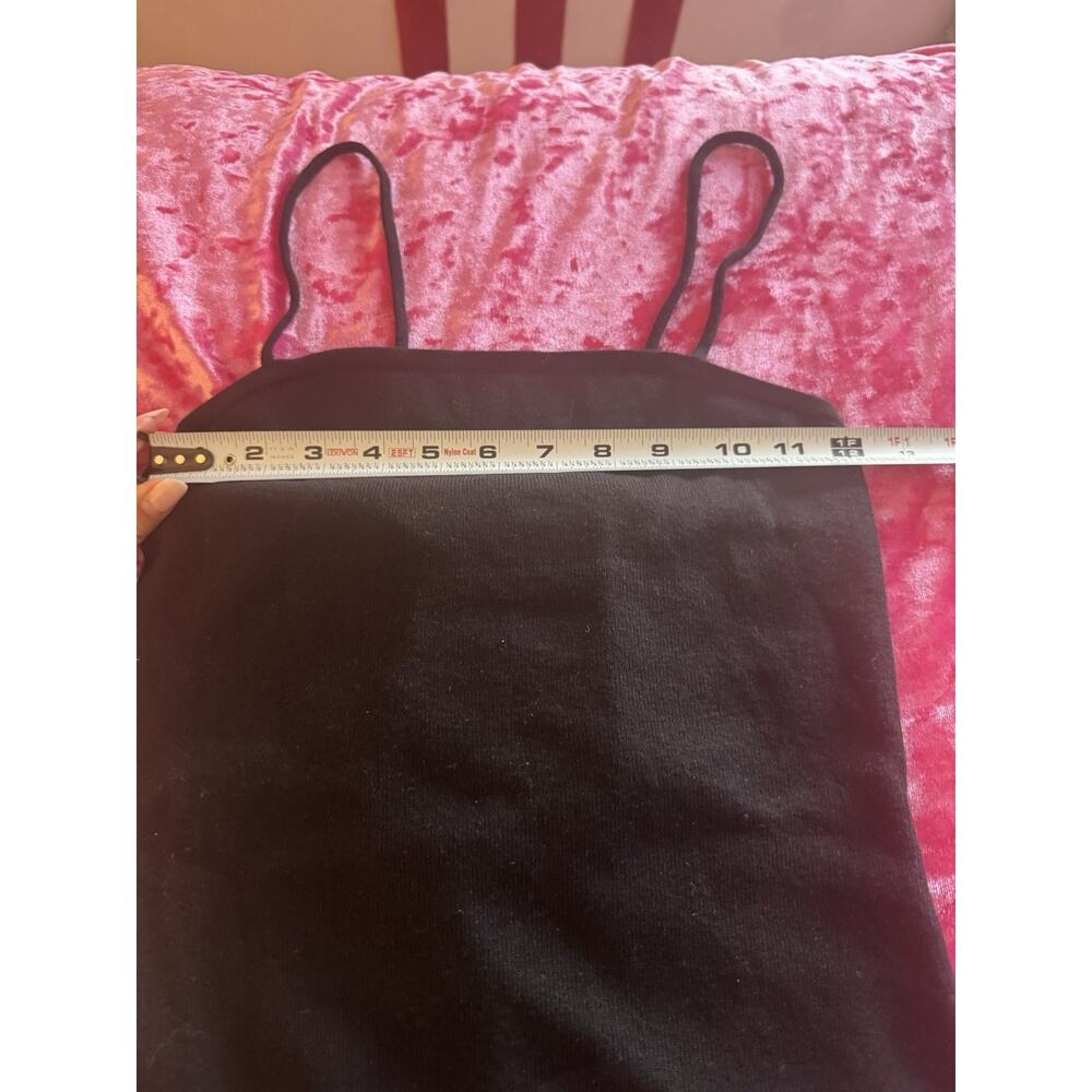NWT Commense Black Midi Dress Ribbed Bubble Hem Women's Small Tank Top - Picture 5 of 9